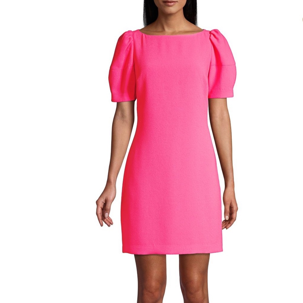 Trina Turk Bloom Puff-Sleeves Dress - Picture 2 of 15